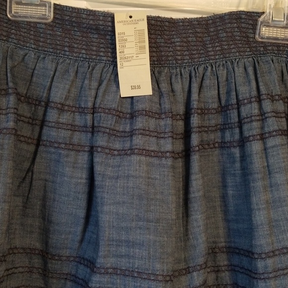 Denim embroidered skirt nwt - Picture 2 of 3
